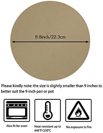 Baking Parchment Circles, Set of 100, 9 Inch Unbleached Baking Paper/Non Stick Baking Parchment/Greaseproof Paper Circles for Springform Cake Tin,...