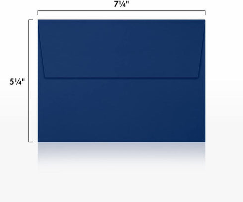 LUXPaper A7 Invitation Envelopes | Peel & Press | 5 1/4" x 7 1/4" | Navy Blue | 80lb. Text | 50 Qty...