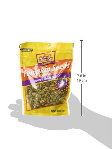 Good Sense Shelled Pumpkin Seeds (Pepitas), Honey Roasted Honey Roasted 6 Ounce...