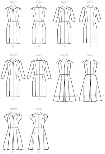 Vogue Patterns V9167 Misses' Notch-Neck Princess-Seam Dresses, A5 (6-8-10-12-14)...