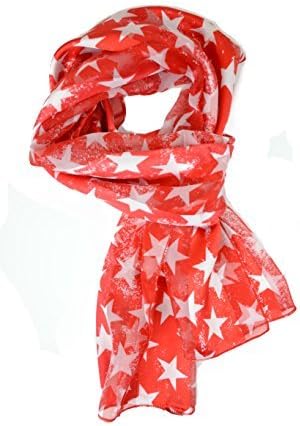 Plum Feathers USA Flag Scarf, Patriotic, Red, White and Blue American Flag Scarf...