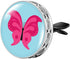 Wild Essentials Pink Butterfly Essential Oil Car Vent Diffuser, Stainless Steel Locket Pendant with 8 Color Refill Pads, Customizable Air Freshene...