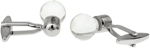 Transparent Bright Light Lamp Bulb Cufflinks...