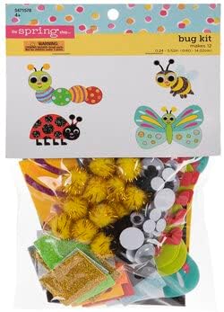 Bug Art Craft Kit - Makes 12 (Butterfly, Ladybug, Caterpillar, Bee)...