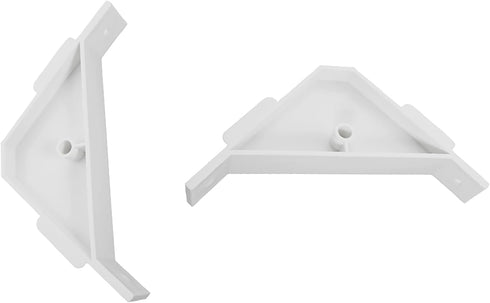 12PCS 90 Degree Cabinet Triangle Bracket Plastic White Corner Support Braces for Furniture Cabinets and Other Accessories...