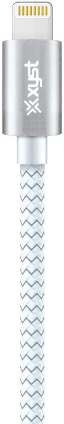 XYS-L10604B Charge and Sync USB to Lightning Braided Cable, 10 Ft. (White)...