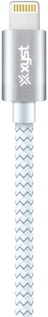 XYS-L10604B Charge and Sync USB to Lightning Braided Cable, 10 Ft. (White)...