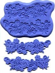 Silicone Mold - Flower With Scrolls Lace Mold Set...