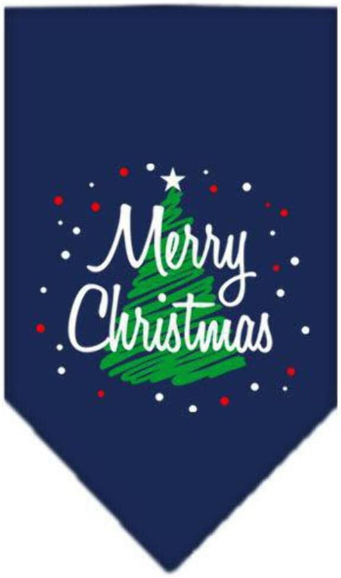 Mirage Pet Products Scribble Merry Christmas Screen Print Bandana for Pets, Small, Yellow...