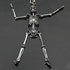 Foldable Skeleton Pendant Key Chain for Men Women Antique Silver Color Metal Alloy Skull Bag Charm Fashion...