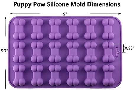 Silicone Molds Puppy Dog Paw and Bone Mold for Dog Treats, Homemade Non-Stick Food Grade, Chocolate, Candy, Jelly, Ice Cube Mold, Cupcake Baking M...