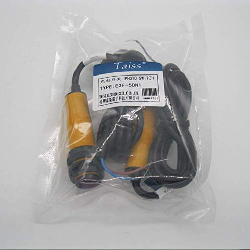 Taiss/ 1 Pair Photoelectric Sensor M18 Infrared Ray Through-Beam Reflection Optical Photoelectric Switch Sensor NPN NO 6-36VDC Proximity Switch In...