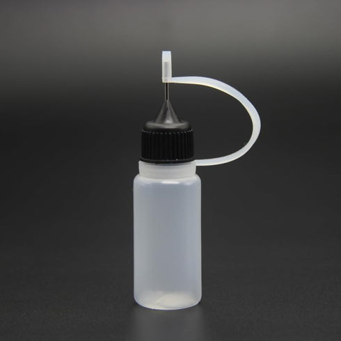CTFRQC Precision Tip Applicator Bottle 15ml. 4 Needle Tip Squeeze Bottles for Acrylic Painting, DIY Quilling and Paper Craft, Black...