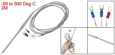 uxcell Measuring Range -50 to 500 Deg C Temperature Sensor Probe PT100...
