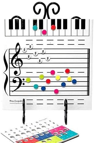 Magnetic Dry Erase Board Notes Reading Board Small Dry Erase Whiteboard for Music Class Classroom Music Teacher Piano...