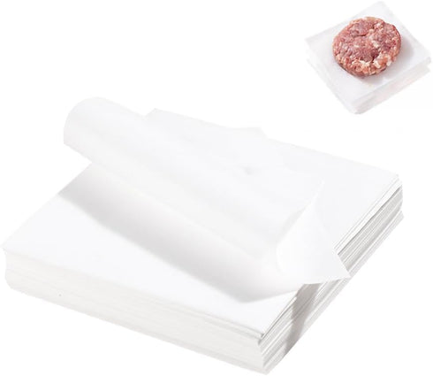 200 Sheets 4 x 4 In Burger Patty Paper Wax Paper Squares Disposable Baking Parchment Paper Squares for Separating Small Hamburger Patty, Cookies, ...