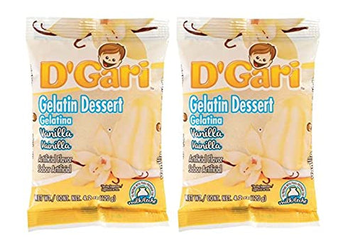 D'Gari Gelatinas | Gelatins (Vainilla | Vanilla, 2 Pack)...