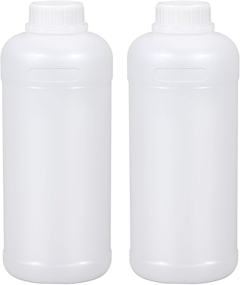 PE Plastic Food Grade Bottles, Wide Mouth Lab Reagent Bottle, Liquid/Solid Sample Seal Sample Storage Container Chemical Bottle (Translucent, 34oz...
