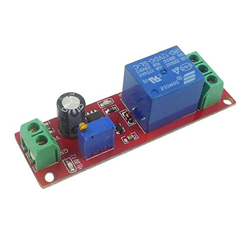2PCS DC 12V NE555 Delay Timer Relay Switch Module 0 to 10 Seconds Adjustable for Automotive Control System Electrical Equipment...