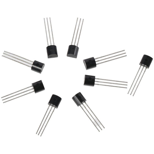 DS18B20 10pcs Black Durable 18B20 TO-92 3 Pins Wire Integrated Circuit Temperature IC Sensor Industrial...