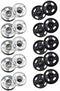 JOSDIOX Sew on Snap Buttons 100 Sets Black & Silver Metal Snaps Fasteners Press Studs botones de 8mm for Sewing Baby Rompers Clothing,Bags, Bathro...