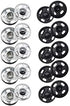 JOSDIOX Sew on Snap Buttons 100 Sets Black & Silver Metal Snaps Fasteners Press Studs botones de 8mm for Sewing Baby Rompers Clothing,Bags, Bathro...