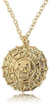 Mystart Pack of 3 Pirates of The Caribbean Necklace Aztec Skull Coin Medallion Necklace...