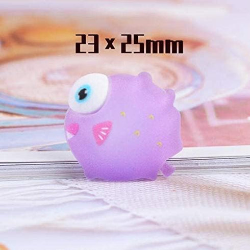 Halloluck 50 Pcs Ocean Animals Slime Charms Easter DIY Craft Making Resin Jewery Making Kit, Resin Flatback Slime Beads Making Supplies for DIY Sc...
