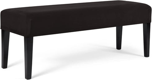 WOMACO Dining Room Bench Cover Stretch Spandex Upholstered Seat Cushion Slipcover for Kitchen - Seat Protector (Coffee, Large)...