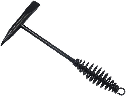 10.6 oz 300g Spring Handle Welding Chipping Hammer with 2 pack Nylon Clean Brush and 2 packs Steel Wire Brush 5 in 1 Kit...