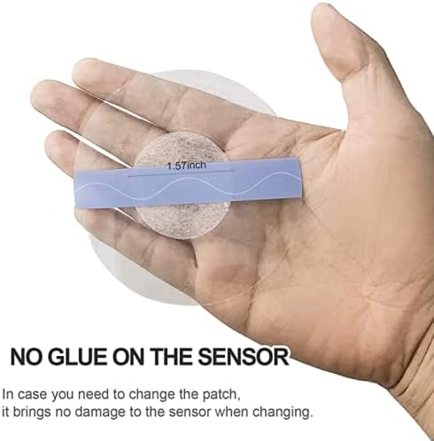 55Pack Freestyle Libre Adhesive Patches Breatheable Waterproof Libre Sensor Patches-Clear CGM Patches with No Glue in The Center-Enlite-Guardian-F...