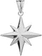 Enchanting North Star Charm Pendant in Sterling Silver...
