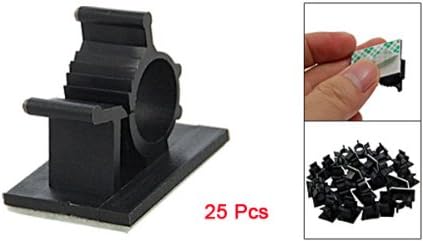 25 Pcs Black Adhesive Backed Nylon Wire Adjustable Cable Clips Clamps...