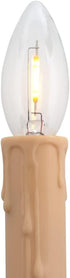 Creative Hobbies 25-Pack LED Replacement Light Bulbs for Electric Candle Lamps, Window Candles, Chandeliers - 7 Watt Equivalent Candelabra, Clear,...