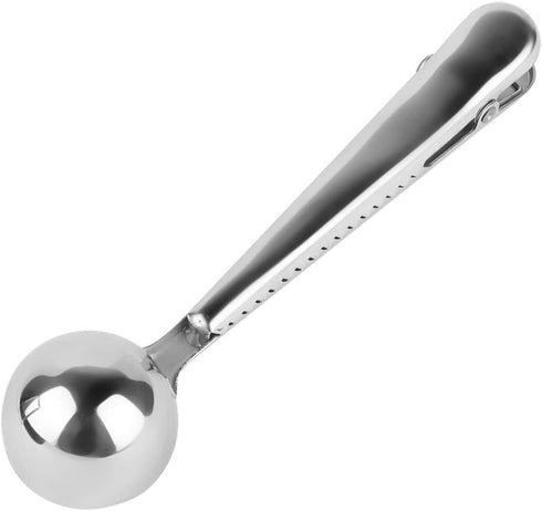 2 in 1 Coffee Tea Spoon Stainless Steel Measuring Spoon with Bag Sealing Clip Multifunction Coffee Scoop for Kitchen Cafe...