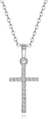 Classic Cross Pendant Chain Necklace Bling Rhinestone Crystal Cross Pendant Necklace for Woman Men Party Gifts Jewelry...