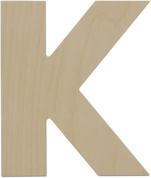 Wooden Letter K Cutouts 12", Wooden Letters for Wall Decor, Home Decor, Crafts, and Party Decorations by Woodpeckers...