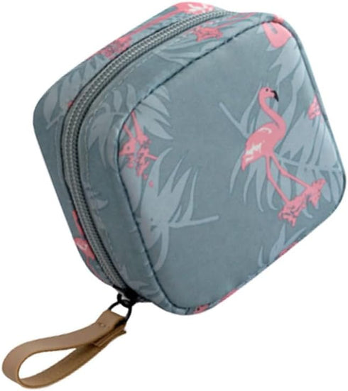 Beavorty Canvas Wallet for Women Cosmetic Bag Womans Wallets Flamingo Makeup Bag Small Makeup Bag Mini Cosmetic Bag for Women Girls Water Proof Sk...