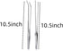 2 Pcs Feeding Tongs?10.6 Inch Stainless Steel Long Tweezers Forceps Straight and Curved Tweezers Set?for Aquarium Reptile, Plant, Snakes, Lizards,...