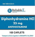 Diphenhydramine 25 mg Generic Allergy Medicine and Antihistamine 100 Capsules per Bottle Pack of 2...