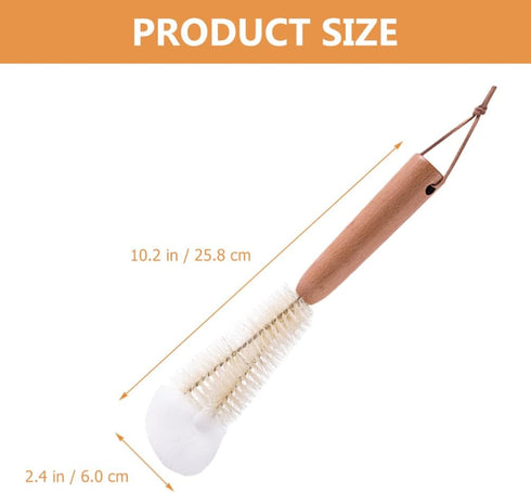 Bottle Brush Cleaner Bottle Cleaning Brush Short Handle Bottle Cleaner Water Bottle Brush Dish Scrub Brush for Cups Coffee Mugs Tea Pots Kettle Bo...