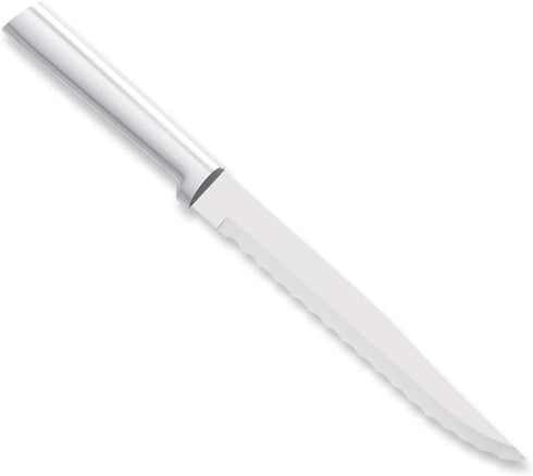 RADA Cutlery Serrated Slicer Knife (R138), 7" Stainless Steel Hollow Ground Serrated Blade, Made in USA, Silver Handle...