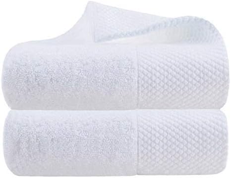 Lin Cotton Hand Towels, Soft & Highly Absorbent Hand Towel for Bathroom,White 2 Pack,14 x 30 Inch...