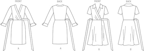 Vogue Misses' Wrap Dresses Sewing Pattern Packet, Design Code V1952, Sizes 6-8-10-12-14...