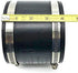 Flexible Rubber PVC Coupling Parallel with Stainless Steel Clamps, 4 inch, Black...