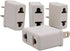 European to US Plug Adapter, 4 Pack Universal Input UK/EU/AU/Asia to USA/Canada/Mexico Adapter Travel Power Plug Adapter Converters(White)...