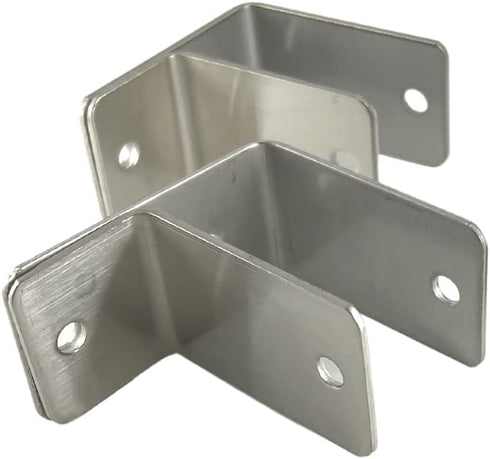 Harris Hardware TP15239 Stamped Steel Pilaster Pack for 1-1/4 in. Post, 2 One-Ear Brackets and One Way Fasteners...