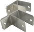 Harris Hardware TP15239 Stamped Steel Pilaster Pack for 1-1/4 in. Post, 2 One-Ear Brackets and One Way Fasteners...