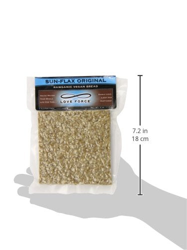 Love Force Rawganic Vegan Bread, Sun Flax Original, 4 Ounce...