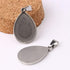 10pcs Stainless Steel 18x25mm Teardrop Bezel Pendant Trays DIY Cameo Base Blanks for Necklace Making...